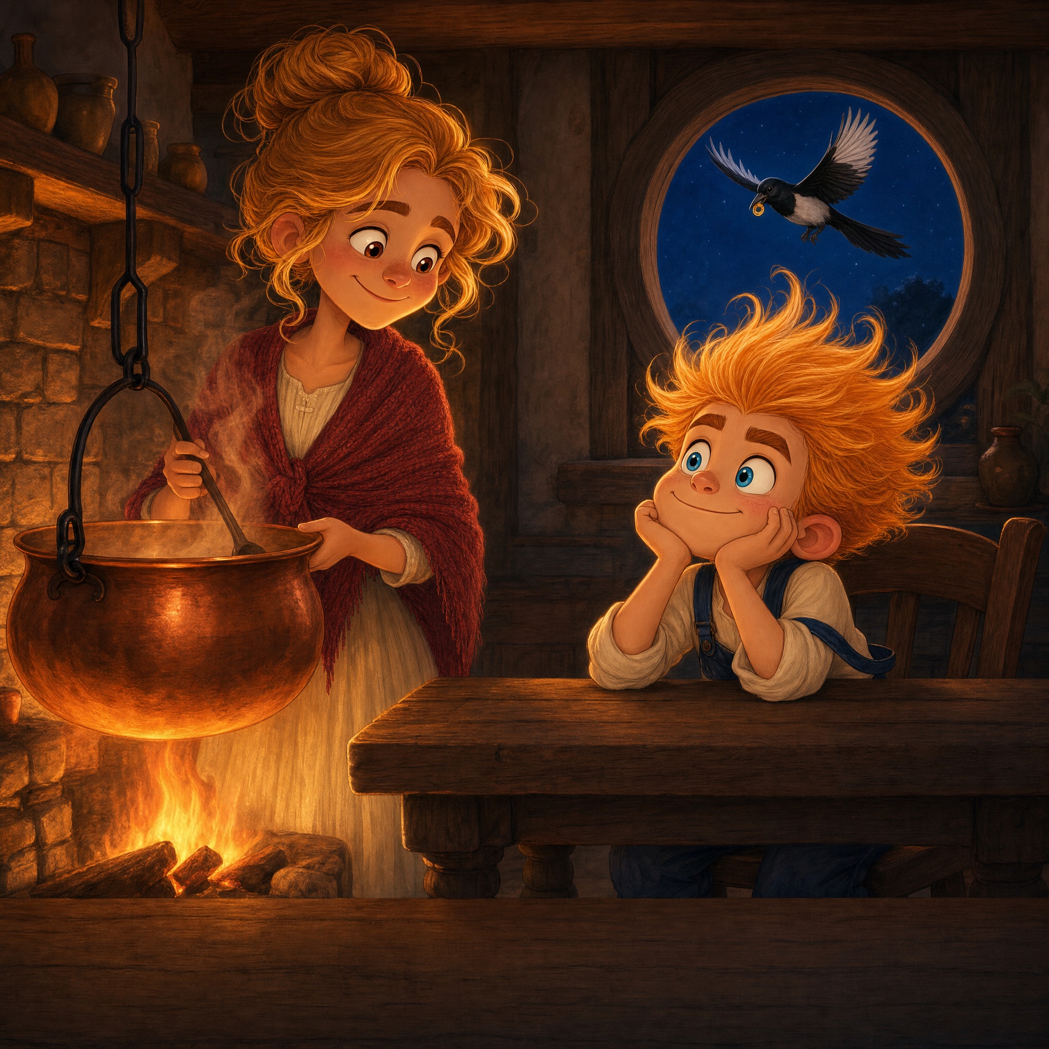 A cosy bedtime scene from a First Principles book